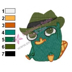 Baby Agent Phineas and Ferb Embroidery Design 03